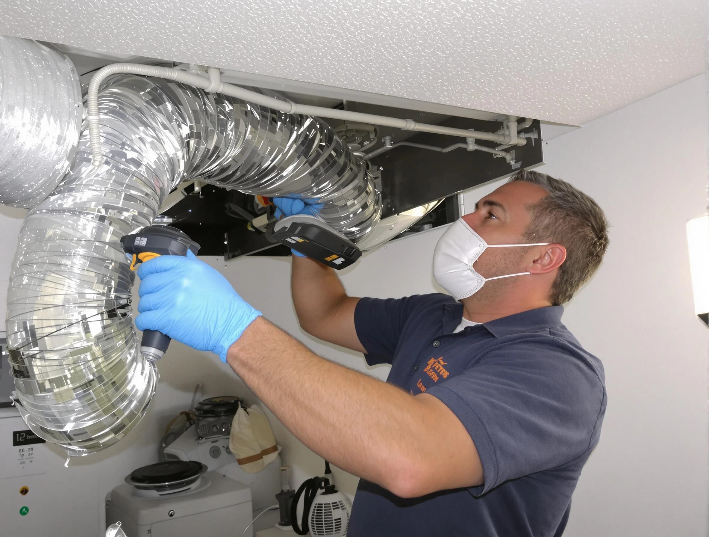 Orange Dryer Vent Cleaning professional performing thorough residential dryer vent cleaning in Orange