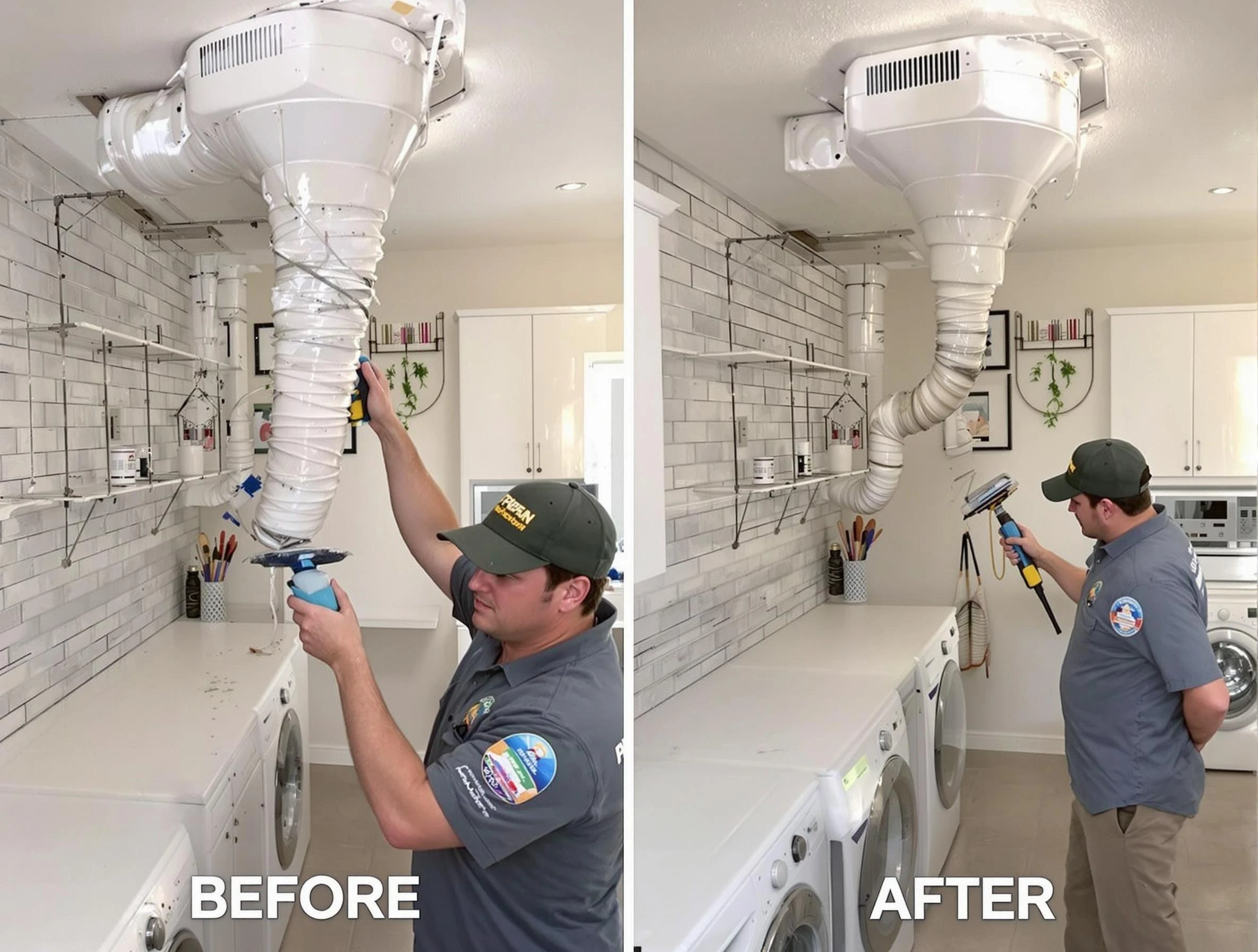 Professional dryer exhaust vent cleaning by Orange Dryer Vent Cleaning in Orange