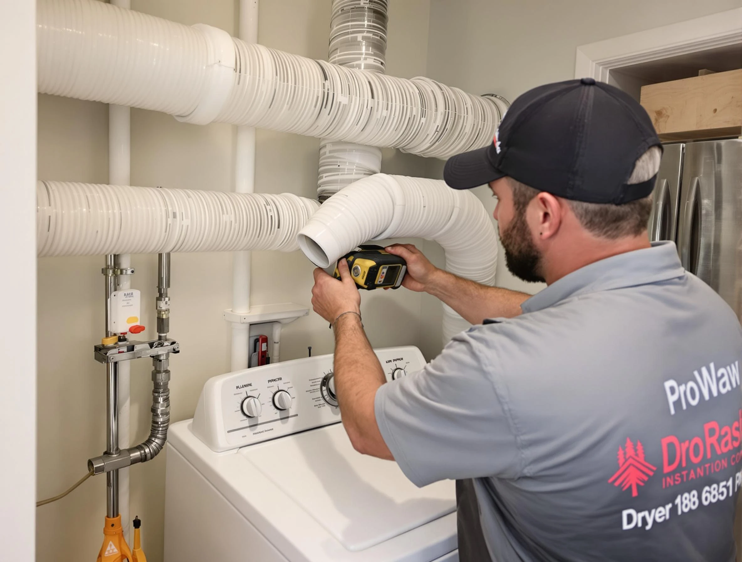 Professional dryer vent hose installation by Orange Dryer Vent Cleaning in Orange