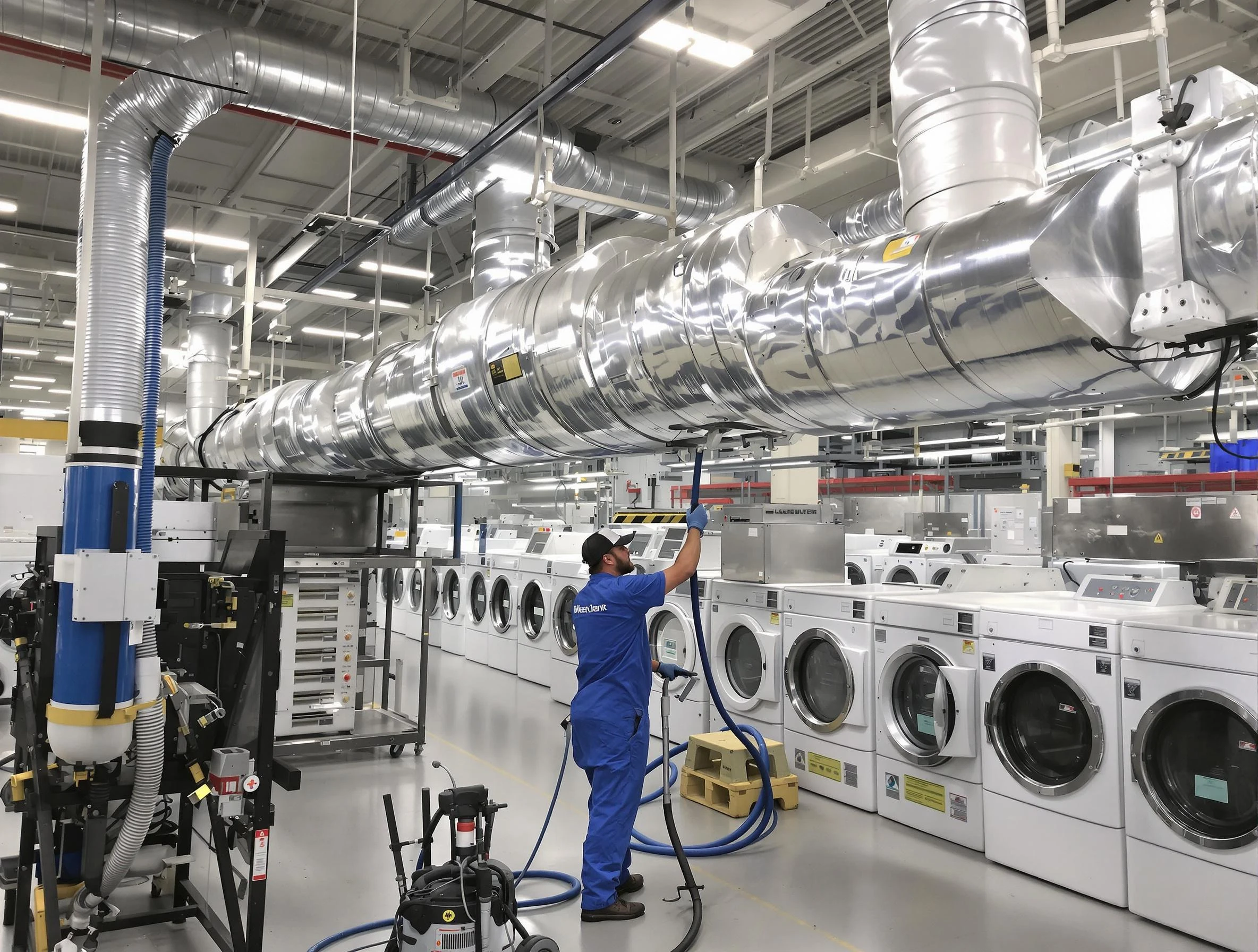 Orange Dryer Vent Cleaning team performing heavy-duty industrial dryer vent cleaning in Orange